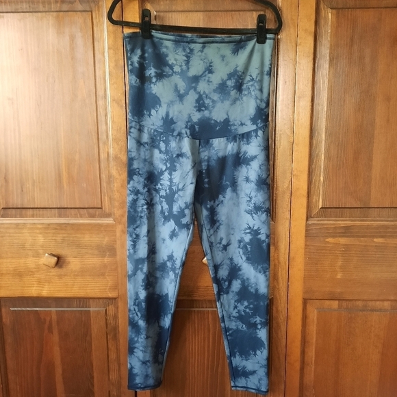Threads 4 Thought ReActive navy blue gray tie dye maternity leggings size large - Picture 1 of 12